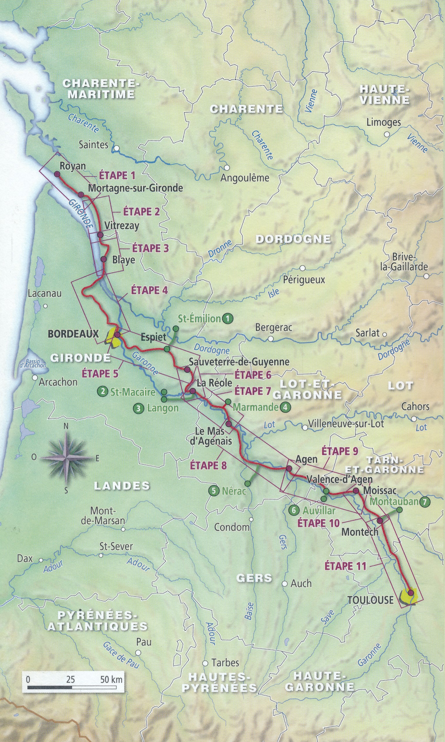 fietsgids-le-canal-des-deux-mers-v-lo-royan-toulouse-editions